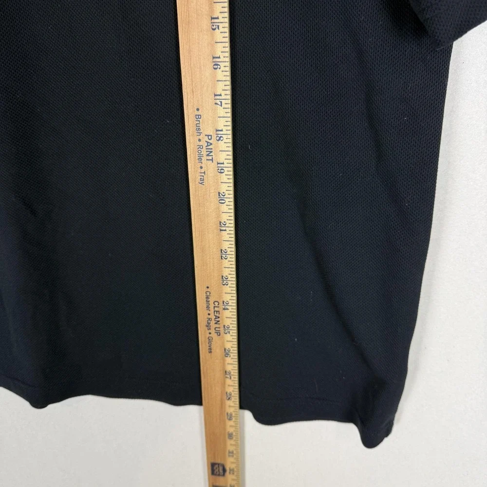 Vintage Adidas Shirt Mens Medium Black Mesh Stripe Short Sleeve Athletic Tee Y2K